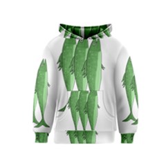 Mackerel - Green Kids  Pullover Hoodie by Valentinaart