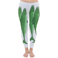 Mackerel - Green Classic Winter Leggings