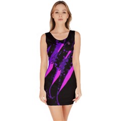 Purple Fish Sleeveless Bodycon Dress by Valentinaart