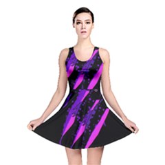 Purple Fish Reversible Skater Dress by Valentinaart