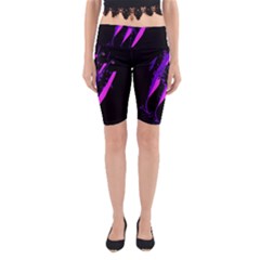 Purple Fish Yoga Cropped Leggings