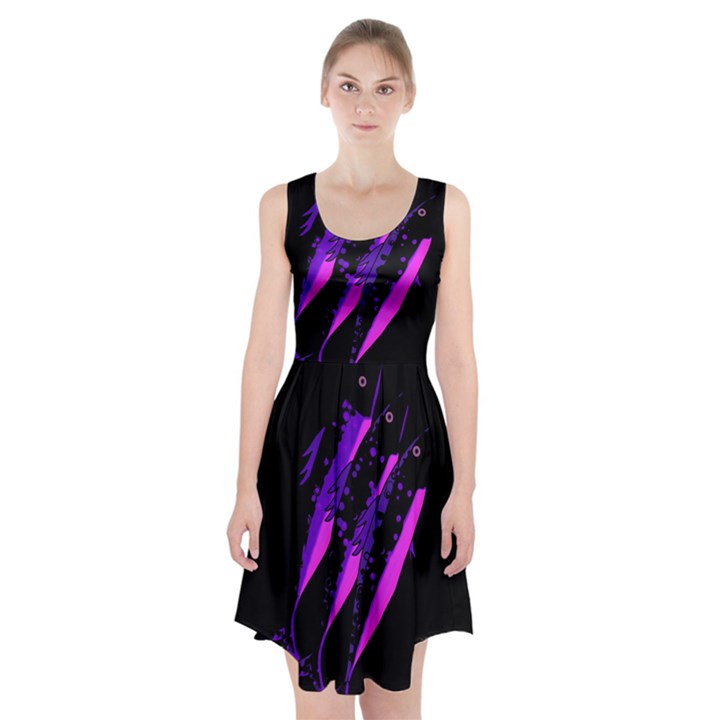 Purple fish Racerback Midi Dress