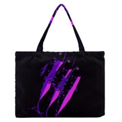 Purple Fish Medium Zipper Tote Bag