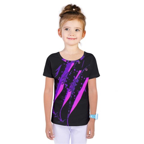 Purple Fish Kids  One Piece Tee by Valentinaart