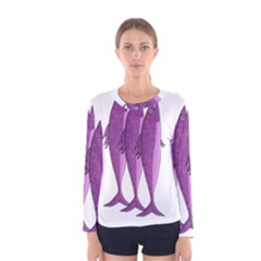 Mackerel - Magenta Women s Long Sleeve Tee