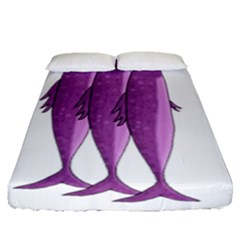 Mackerel - Magenta Fitted Sheet (queen Size)