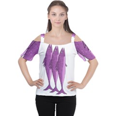 Mackerel - Magenta Women s Cutout Shoulder Tee