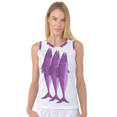 Mackerel - Magenta Women s Basketball Tank Top