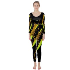 Yellow Fish Long Sleeve Catsuit