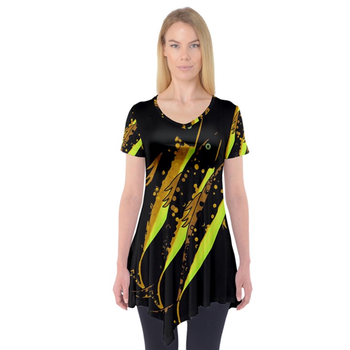 Yellow fish Short Sleeve Tunic 