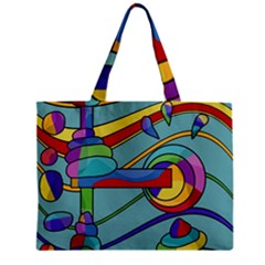 Abstract Machine Zipper Mini Tote Bag by Valentinaart