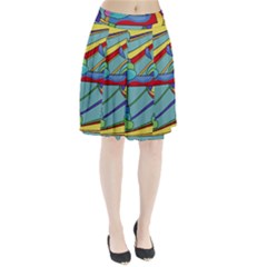 Abstract Machine Pleated Skirt