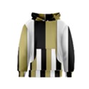 Black Brown Gold White Stripes Elegant Festive Stripe Pattern Kids  Pullover Hoodie View1