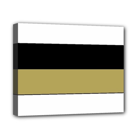 Black Brown Gold White Horizontal Stripes Elegant 8000 Sv Festive Stripe Canvas 10  X 8  by yoursparklingshop