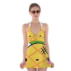 Kawaii Pineapple Halter Swimsuit Dress by CuteKawaii1982