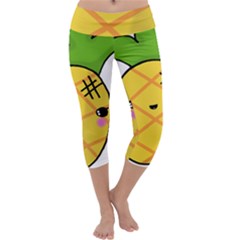 Kawaii Pineapple Capri Yoga Leggings