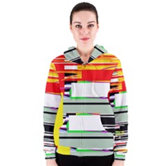 Lines And Squares  Women s Zipper Hoodie by Valentinaart