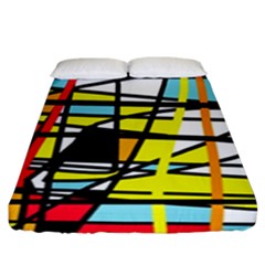 Casual Abstraction Fitted Sheet (king Size) by Valentinaart