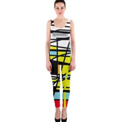 Casual Abstraction Onepiece Catsuit by Valentinaart