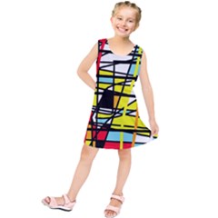 Casual Abstraction Kids  Tunic Dress