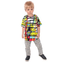 Casual Abstraction Kids  Raglan Tee