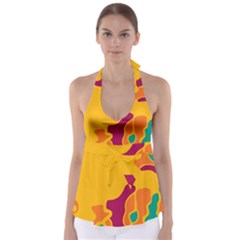 Colorful Creativity Babydoll Tankini Top