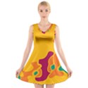 Colorful creativity V-Neck Sleeveless Skater Dress View1