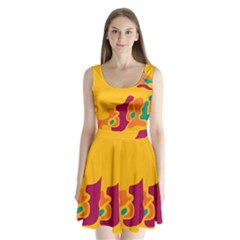 Colorful Creativity Split Back Mini Dress 