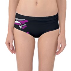 Magenta Creativity  Mid-waist Bikini Bottoms by Valentinaart