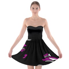 Magenta Creativity  Strapless Bra Top Dress by Valentinaart