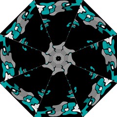 Cyan Creativity Folding Umbrellas by Valentinaart