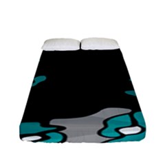 Cyan Creativity Fitted Sheet (full/ Double Size)