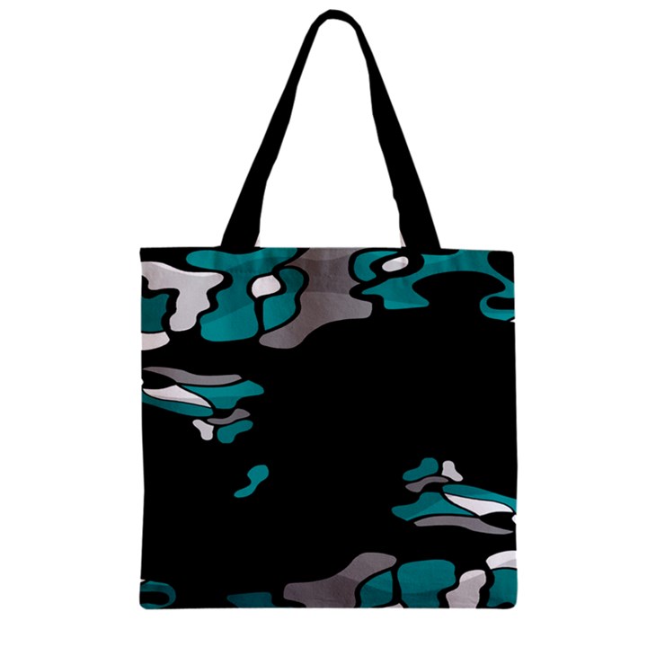 Cyan creativity Zipper Grocery Tote Bag