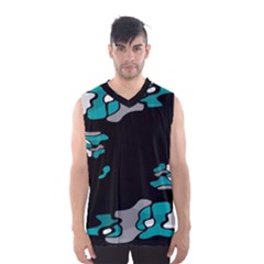 Cyan Creativity Men s Basketball Tank Top by Valentinaart