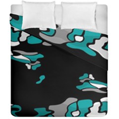 Cyan Creativity Duvet Cover Double Side (california King Size)