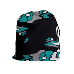 Cyan Creativity Drawstring Pouches (extra Large)