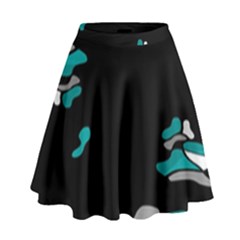 Cyan Creativity High Waist Skirt