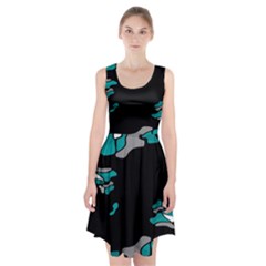 Cyan Creativity Racerback Midi Dress