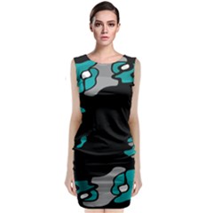 Cyan Creativity Sleeveless Velvet Midi Dress by Valentinaart