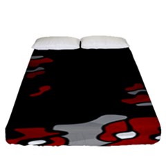 Red Creativity Fitted Sheet (queen Size)