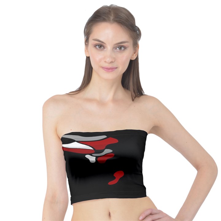 Red creativity Tube Top