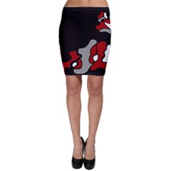 Red Creativity 2 Bodycon Skirt