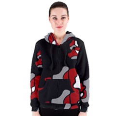 Red Creativity 2 Women s Zipper Hoodie