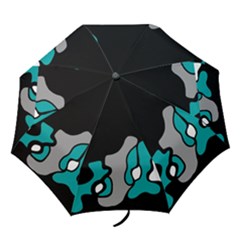 Cyan Creativity 2 Folding Umbrellas by Valentinaart