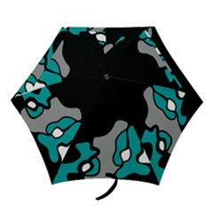 Cyan Creativity 2 Mini Folding Umbrellas by Valentinaart