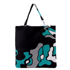 Cyan Creativity 2 Grocery Tote Bag by Valentinaart