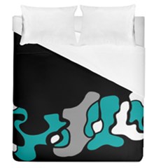 Cyan Creativity 2 Duvet Cover (queen Size)