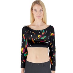 Colorful Twist Long Sleeve Crop Top by Valentinaart