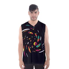 Colorful Twist Men s Basketball Tank Top by Valentinaart