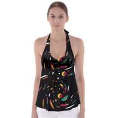 Colorful Twist Babydoll Tankini Top